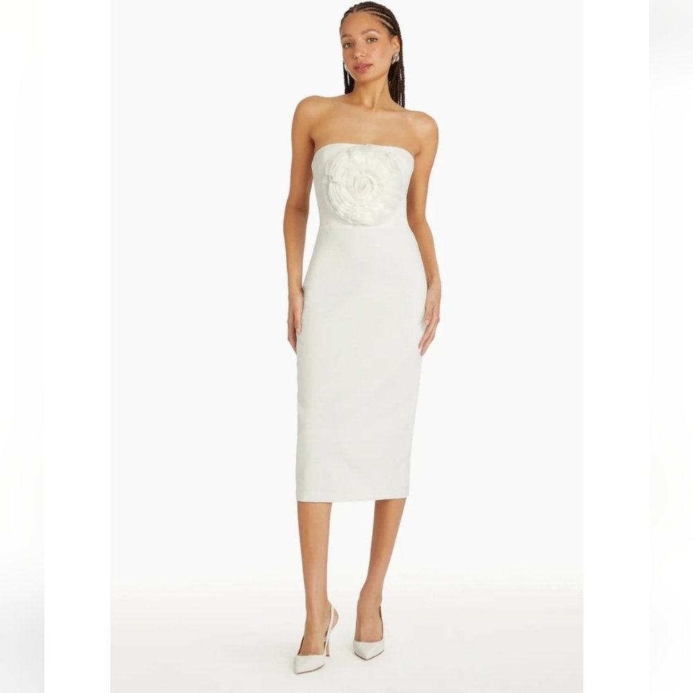 NWT Amanda Uprichard Fae Rose Midi Dress Yvori